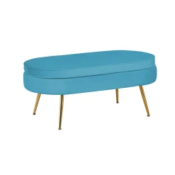 Poefen^Huisenthuis Poef Chanelle Velvet 99 cm Blauw