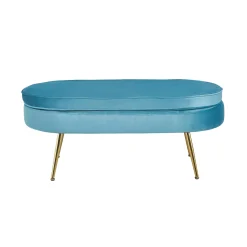 Poefen^Huisenthuis Poef Chanelle Velvet 99 cm Blauw
