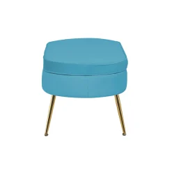 Poefen^Huisenthuis Poef Chanelle Velvet 99 cm Blauw