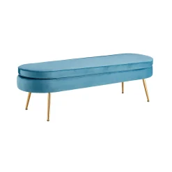 Poefen^Huisenthuis Poef Chanelle Velvet 142 cm Blauw