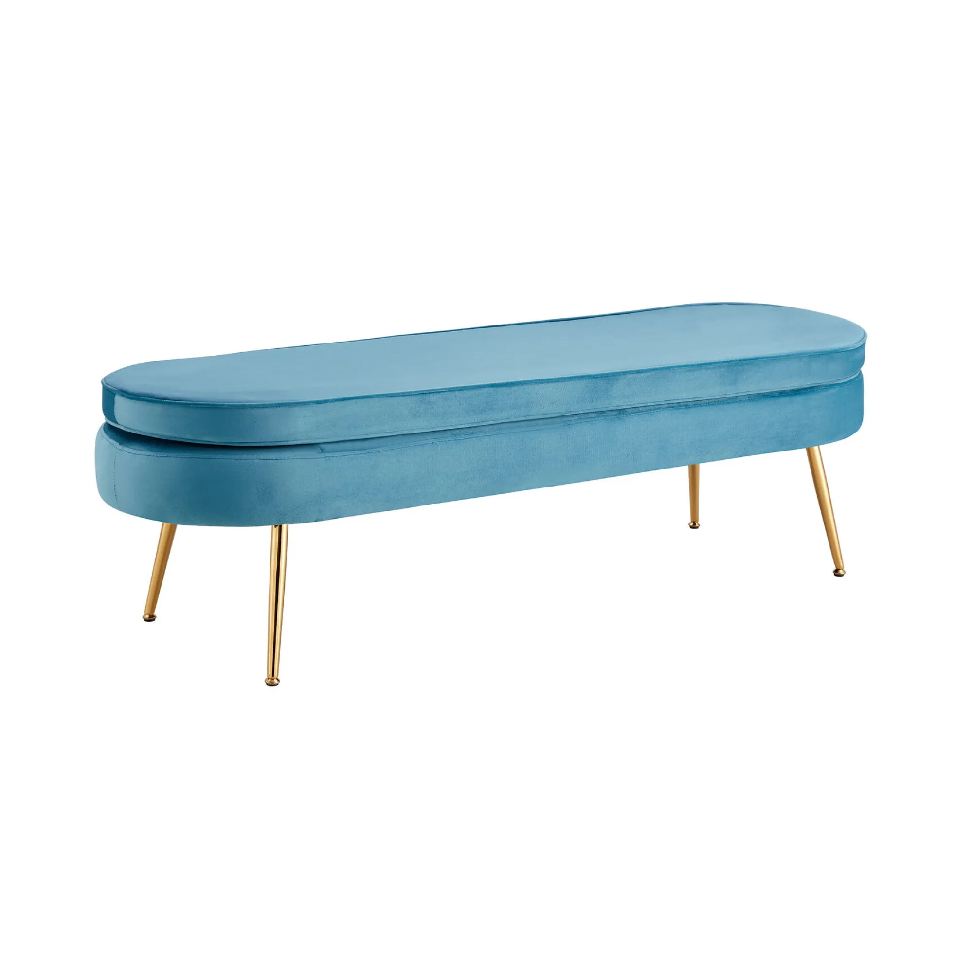 Poefen^Huisenthuis Poef Chanelle Velvet 142 cm Blauw