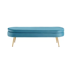 Poefen^Huisenthuis Poef Chanelle Velvet 142 cm Blauw