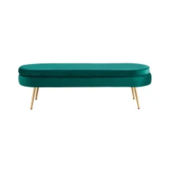 Poefen^Huisenthuis Poef Chanelle Velvet 142 cm Groen