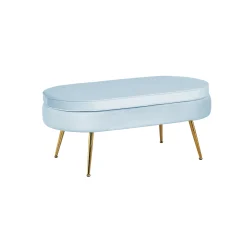 Poefen^Huisenthuis Poef Chanelle Velvet 99 cm Lichtgrijs