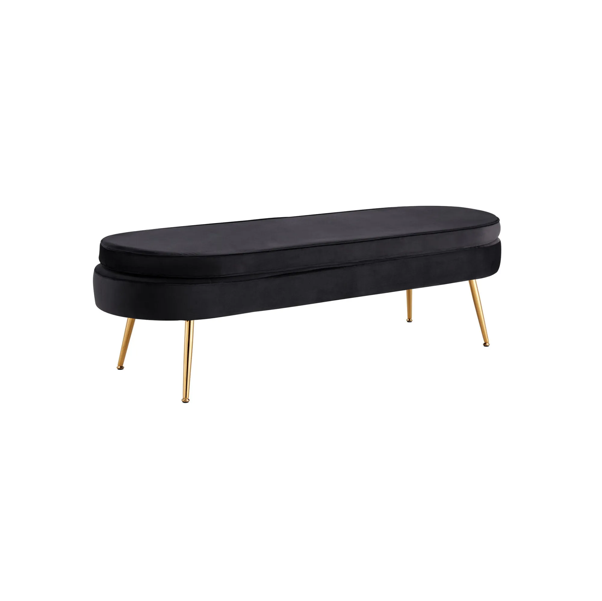 Poefen^Huisenthuis Poef Chanelle Velvet 142 cm Zwart