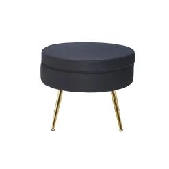 Poefen^Huisenthuis Poef Chanelle Velvet 52 cm Zwart