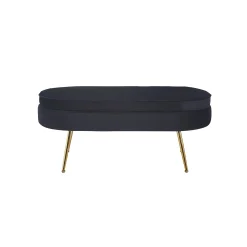 Poefen^Huisenthuis Poef Chanelle Velvet 99 cm Zwart