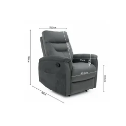 Fauteuils^Huisenthuis Relaxfauteuil Arya Grijs