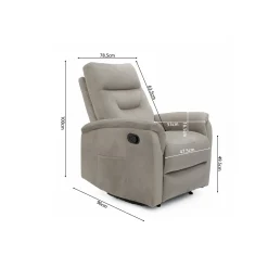 Fauteuils^Huisenthuis Relaxfauteuil Arya Taupe