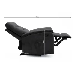 Fauteuils^Huisenthuis Relaxfauteuil Arya Zwart