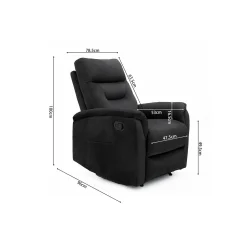 Fauteuils^Huisenthuis Relaxfauteuil Arya Zwart