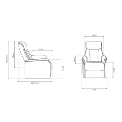 Fauteuils^Huisenthuis Relaxfauteuil Francine Taupe