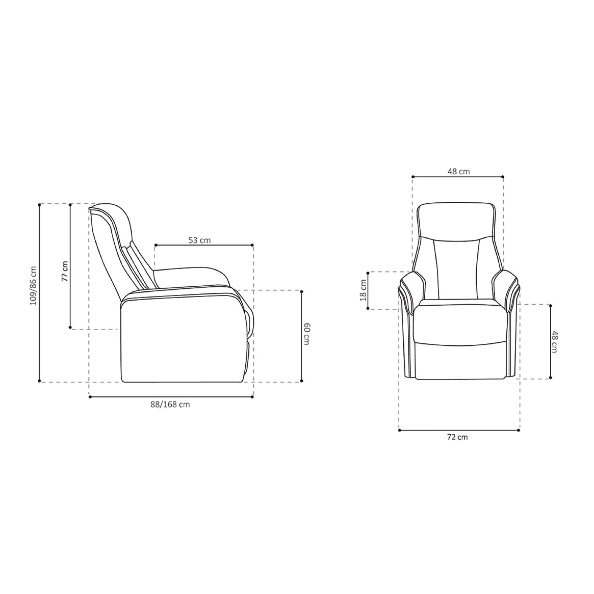 Fauteuils^Huisenthuis Relaxfauteuil Francine Taupe