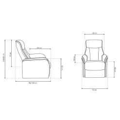 Fauteuils^Huisenthuis Relaxfauteuil Francine Zwart