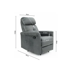 Fauteuils^Huisenthuis Relaxfauteuil Hannelore Grijs