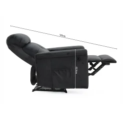 Fauteuils^Huisenthuis Relaxfauteuil Hannelore Zwart