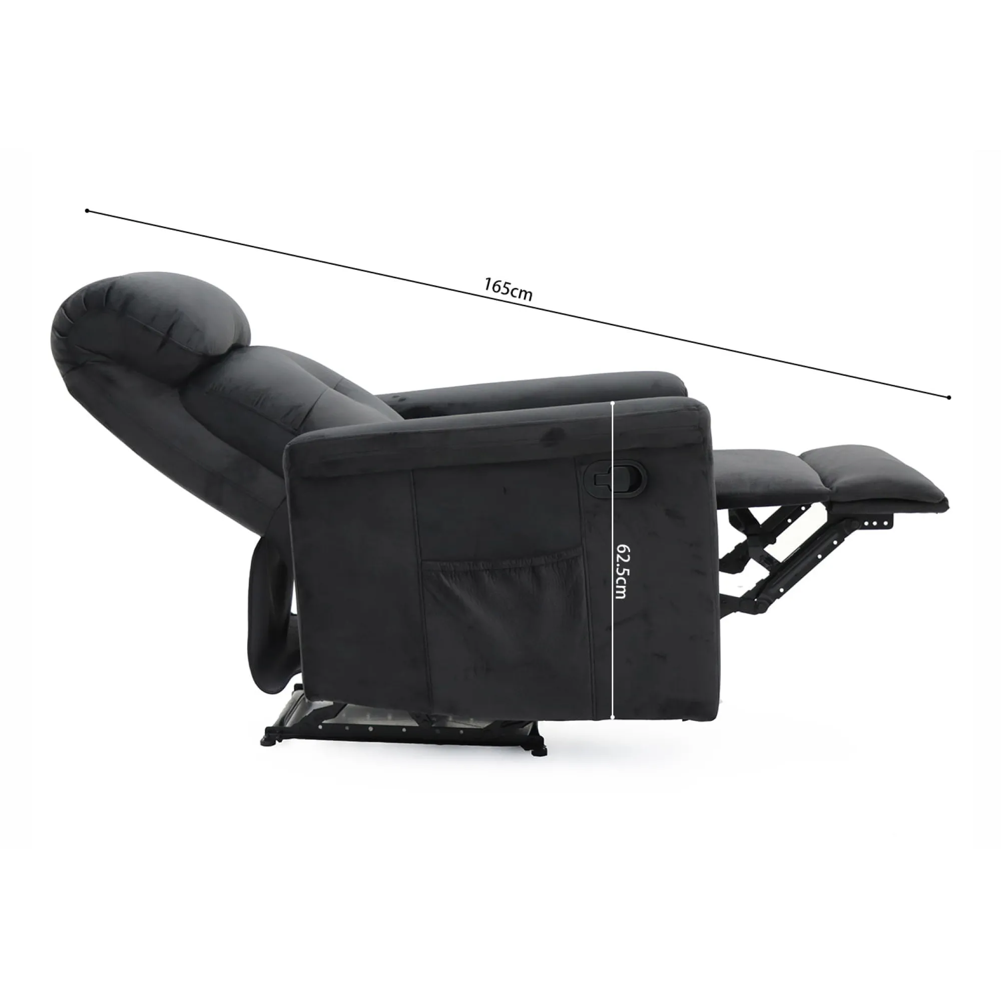 Fauteuils^Huisenthuis Relaxfauteuil Hannelore Zwart