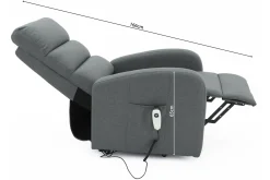 Fauteuils^Huisenthuis Relaxfauteuil Lenny Donkergrijs