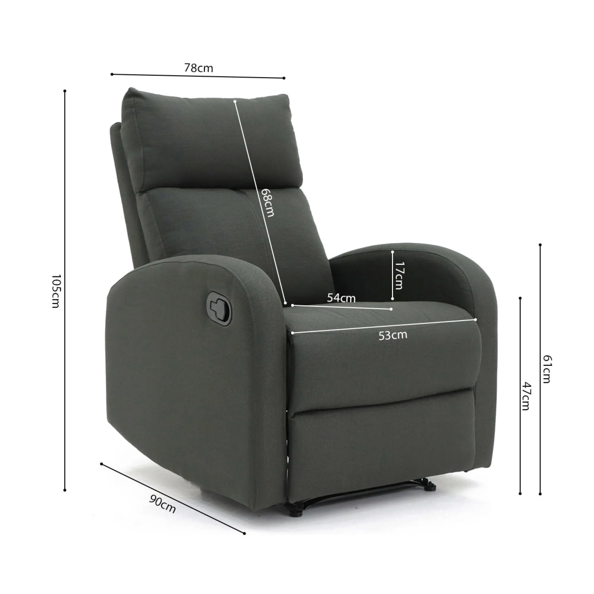 Fauteuils^Huisenthuis Relaxfauteuil Myrthe Grijs