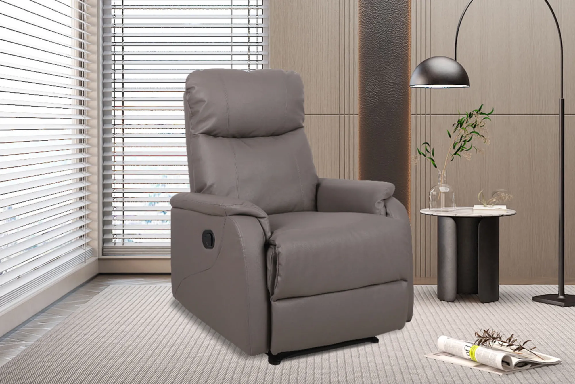 Fauteuils^Huisenthuis Relaxfauteuil Sascha Taupe