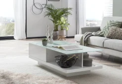 Salontafels^Huisenthuis Salontafel Caminha Hoogglans Wit