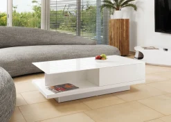 Salontafels^Huisenthuis Salontafel Caminha Hoogglans Wit