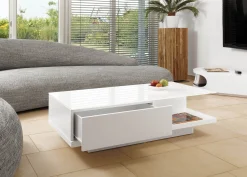Salontafels^Huisenthuis Salontafel Caminha Hoogglans Wit