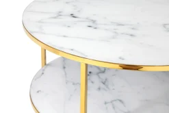 Salontafels^Huisenthuis Salontafel Emine Wit-Goud