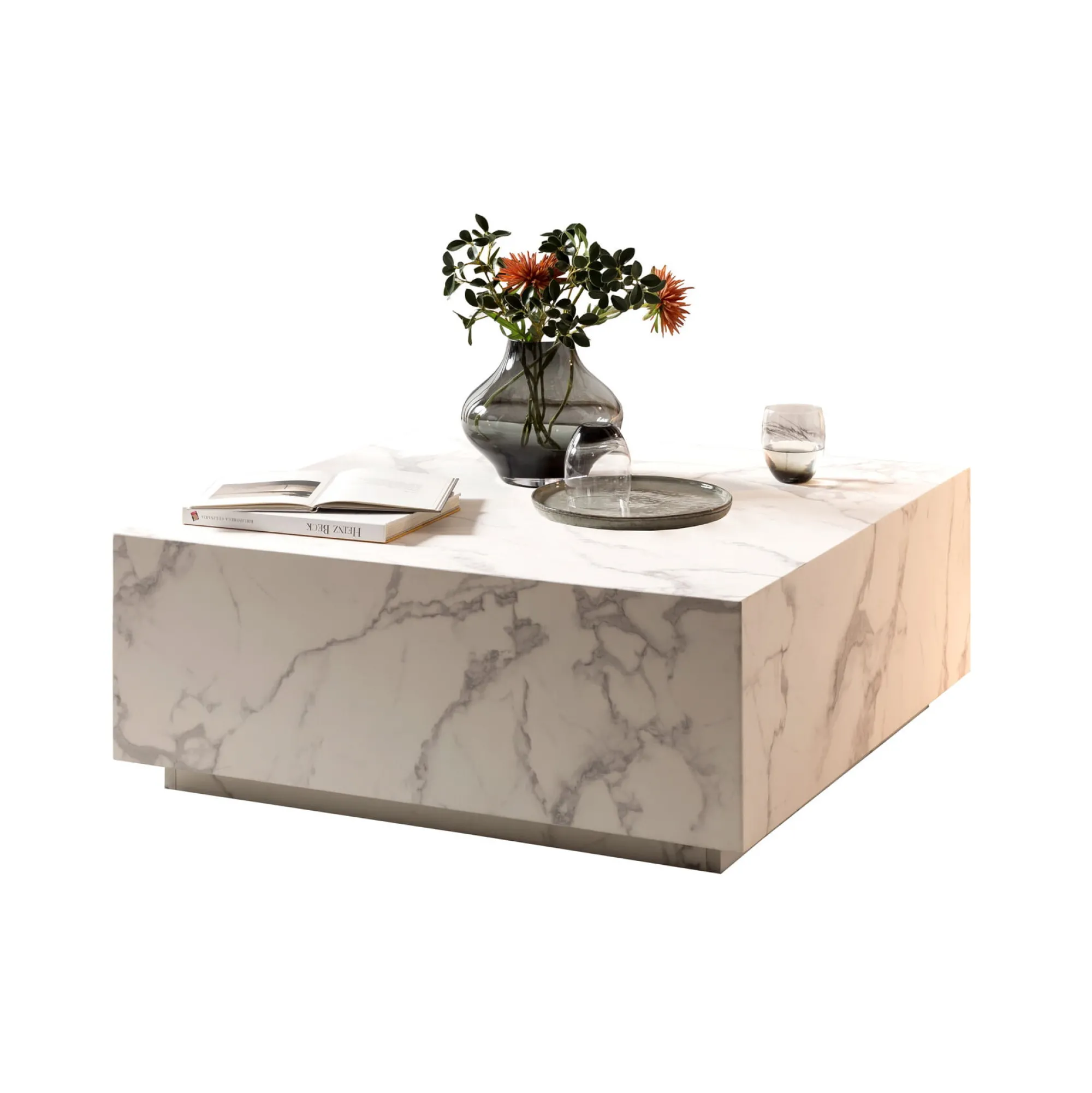 Salontafels^Huisenthuis Salontafel Esma 90x90x35cm Wit