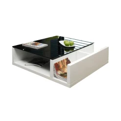 Salontafels^Huisenthuis Salontafel Gemma Zwart-Wit