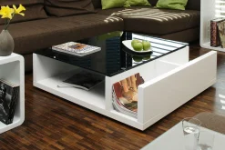 Salontafels^Huisenthuis Salontafel Gemma Zwart-Wit