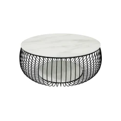 Salontafels^Huisenthuis Salontafel Gitta Wit- Zwart