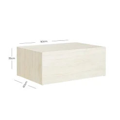 Salontafels^Huisenthuis Salontafel Jip Travertine 90x60cm Beige