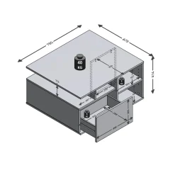 Salontafels^Huisenthuis Salontafel Jose Wit Artisan Eiken