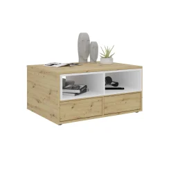 Salontafels^Huisenthuis Salontafel Kolyma Eiken Wit