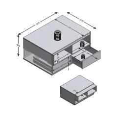 Salontafels^Huisenthuis Salontafel Kolyma Eiken Wit