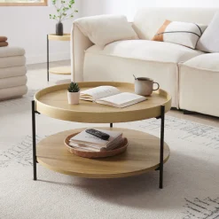Salontafels^Huisenthuis Salontafel Kyoto Eiken 69 cm Bruin