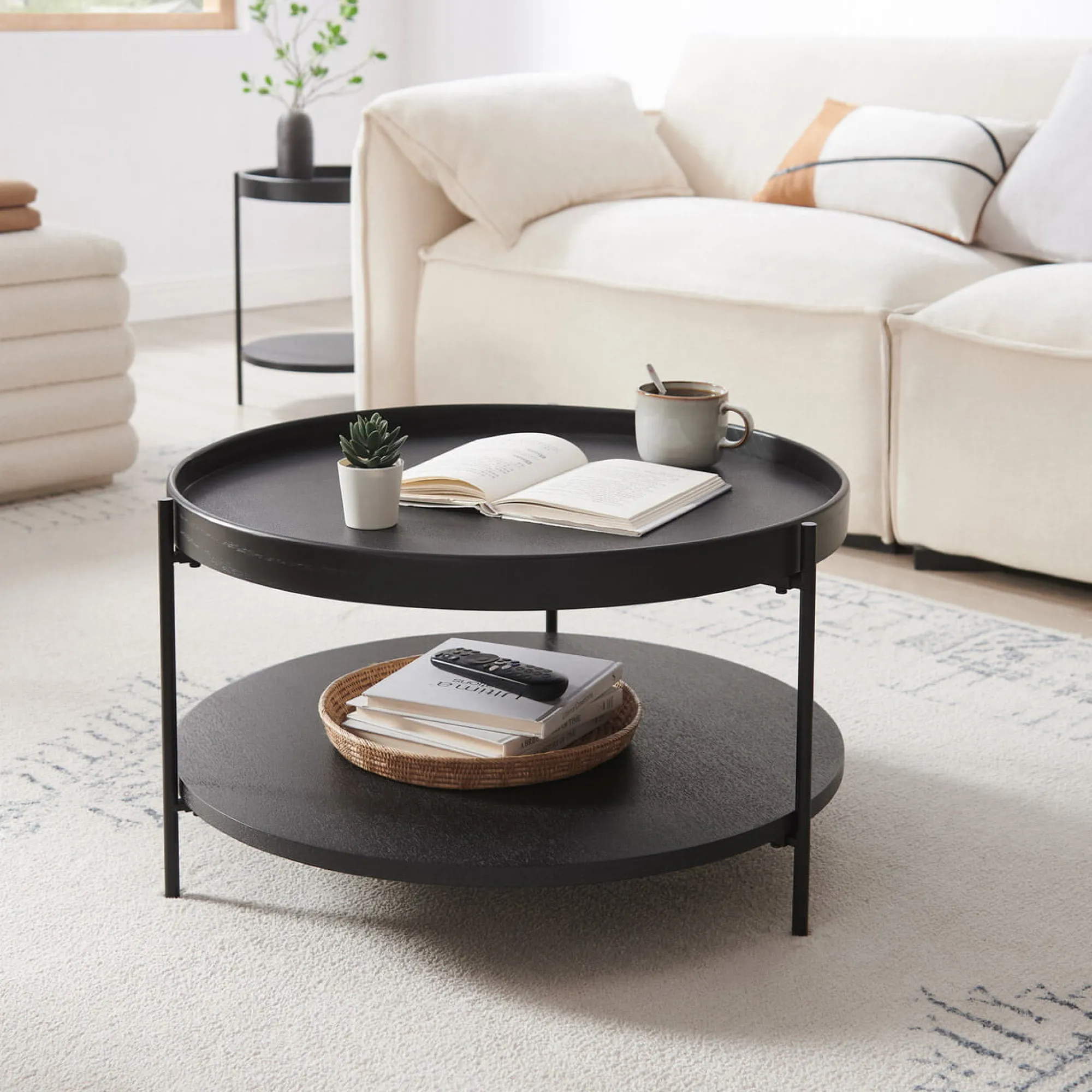 Salontafels^Huisenthuis Salontafel Kyoto 69 cm Zwart