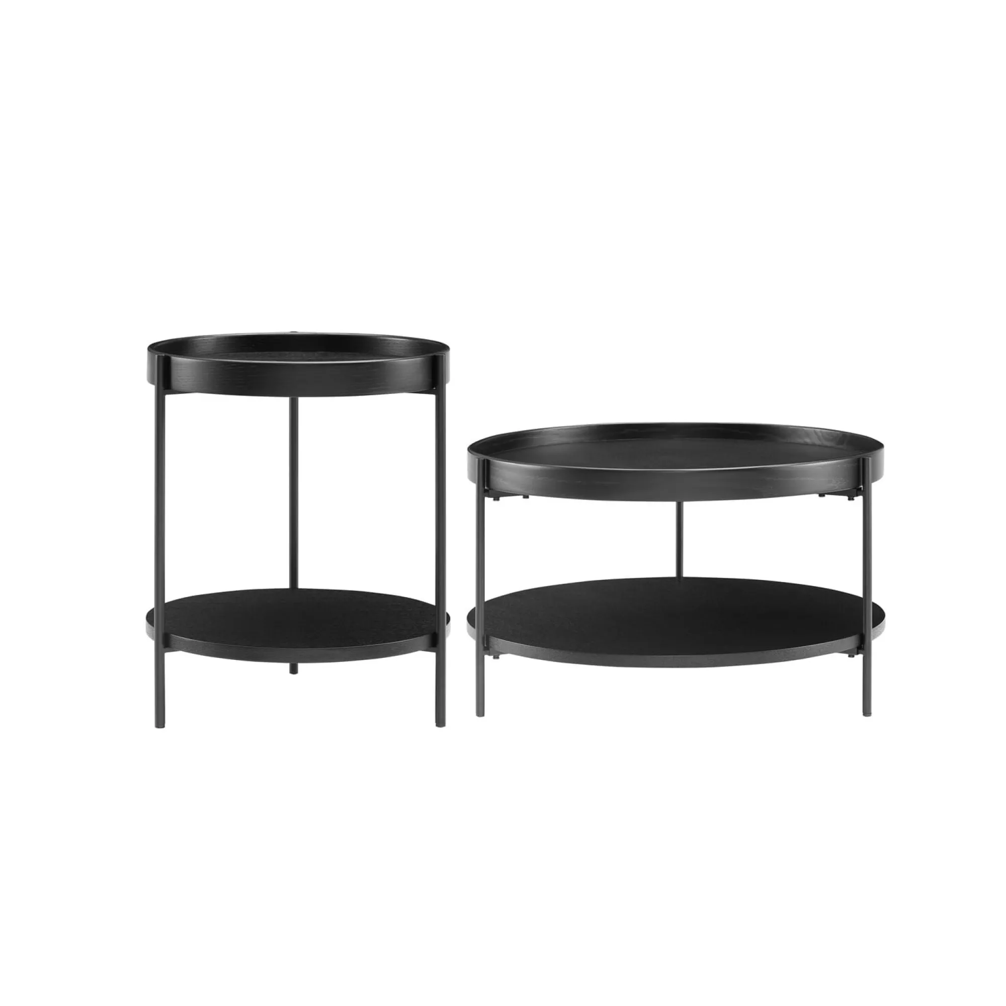 Salontafels^Huisenthuis Salontafel Kyoto – Set van 2 Zwart