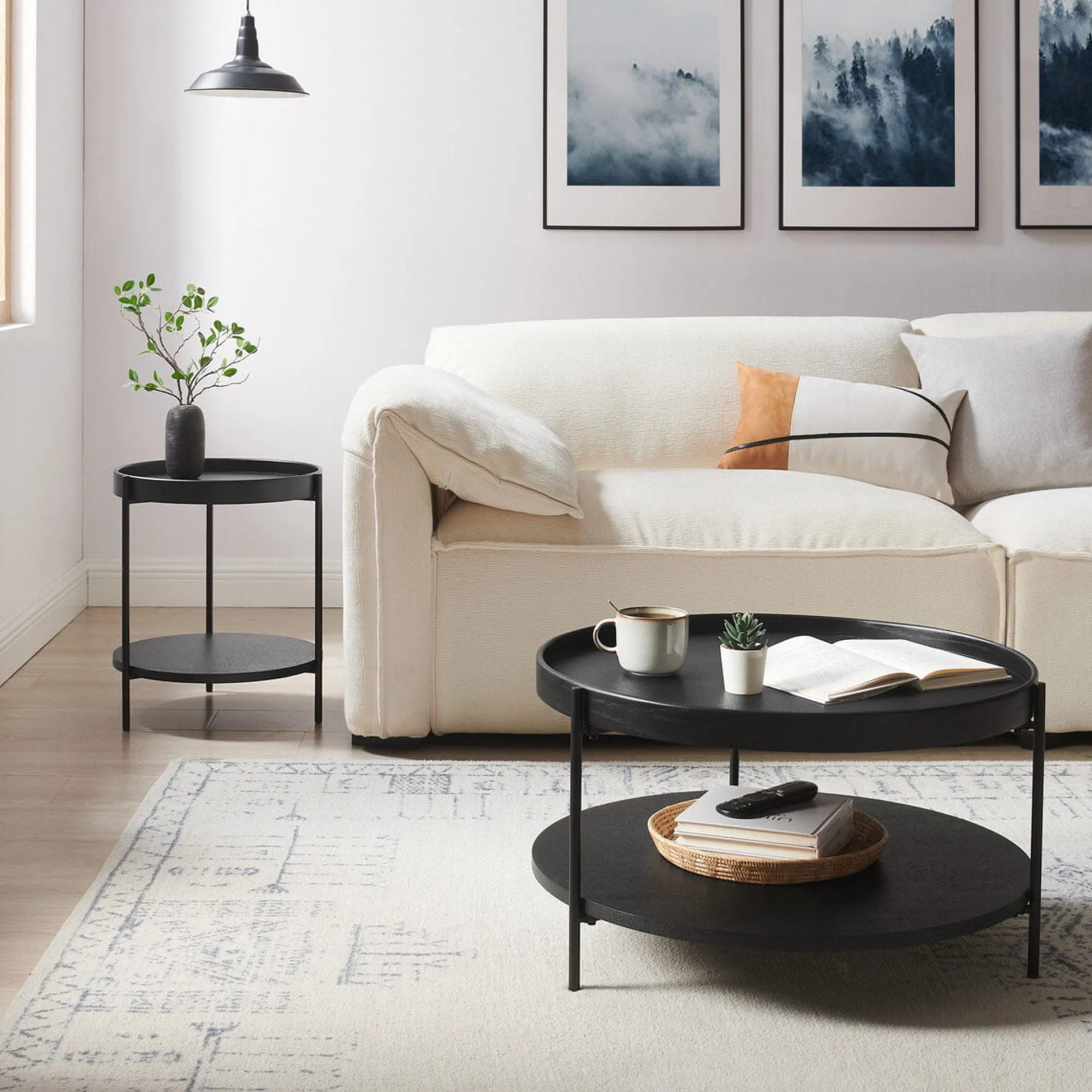 Salontafels^Huisenthuis Salontafel Kyoto – Set van 2 Zwart