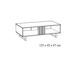 Salontafels^Huisenthuis Salontafel Myron Zwart