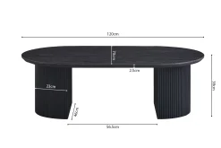 Salontafels^Huisenthuis Salontafel Odile 120cm Donkerbruin