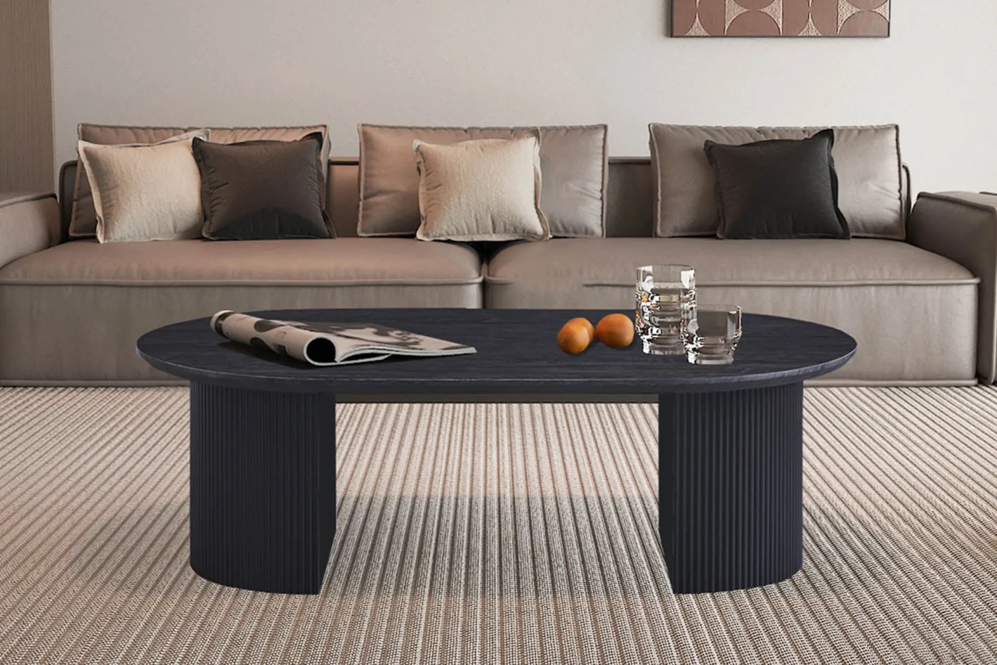 Salontafels^Huisenthuis Salontafel Odile 120cm Donkerbruin