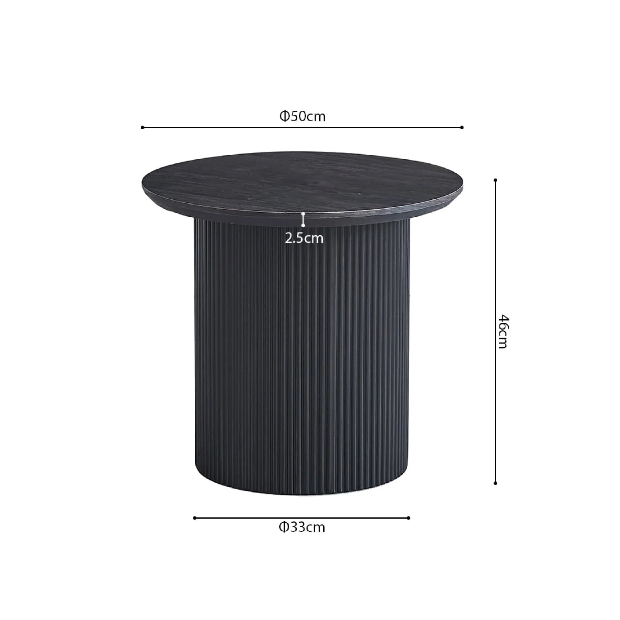 Salontafels^Huisenthuis Salontafel Odile 50cm Donkerbruin