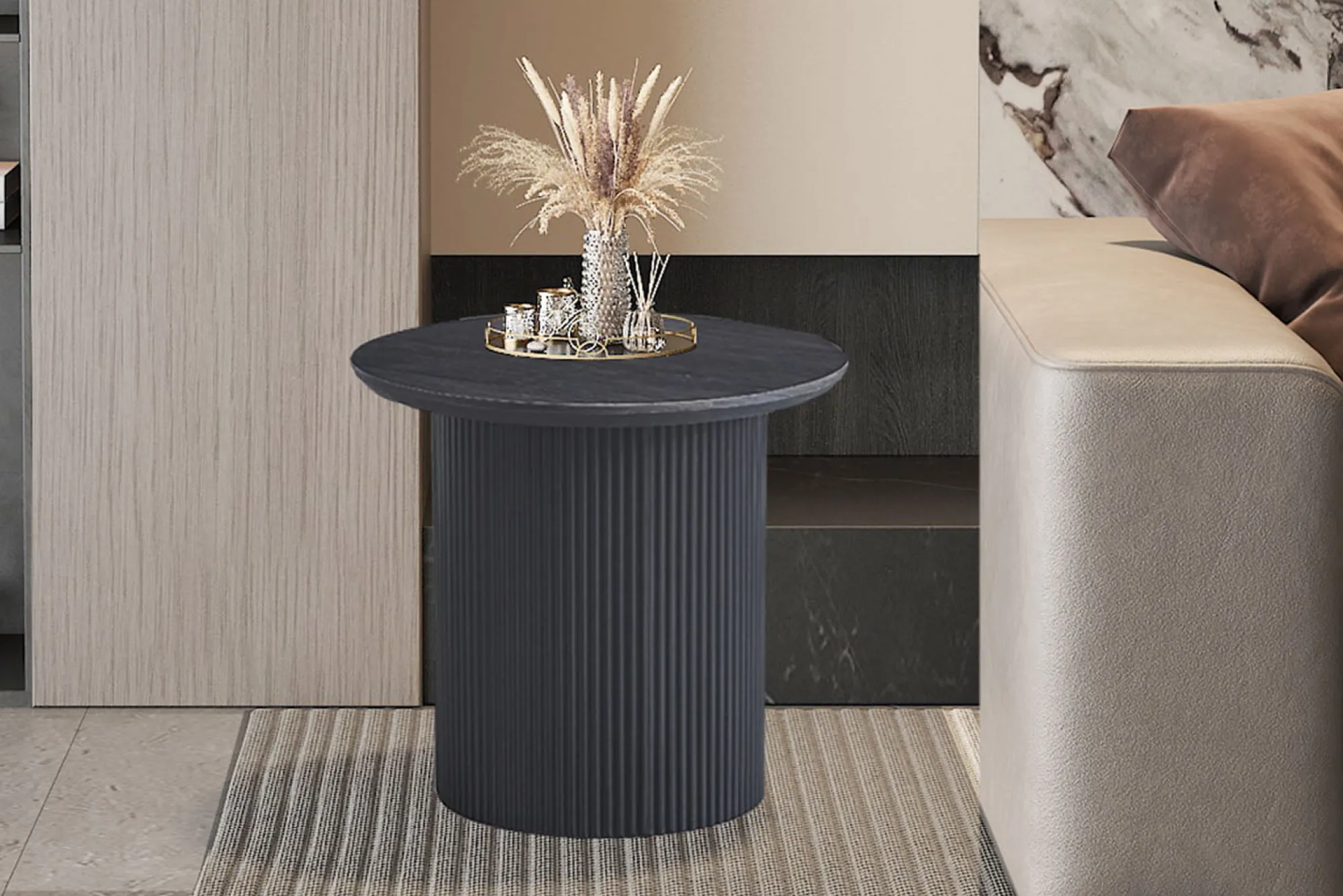 Salontafels^Huisenthuis Salontafel Odile 50cm Donkerbruin