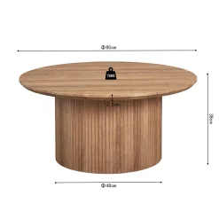Salontafels^Huisenthuis Salontafel Odile 80cm Oudeiken