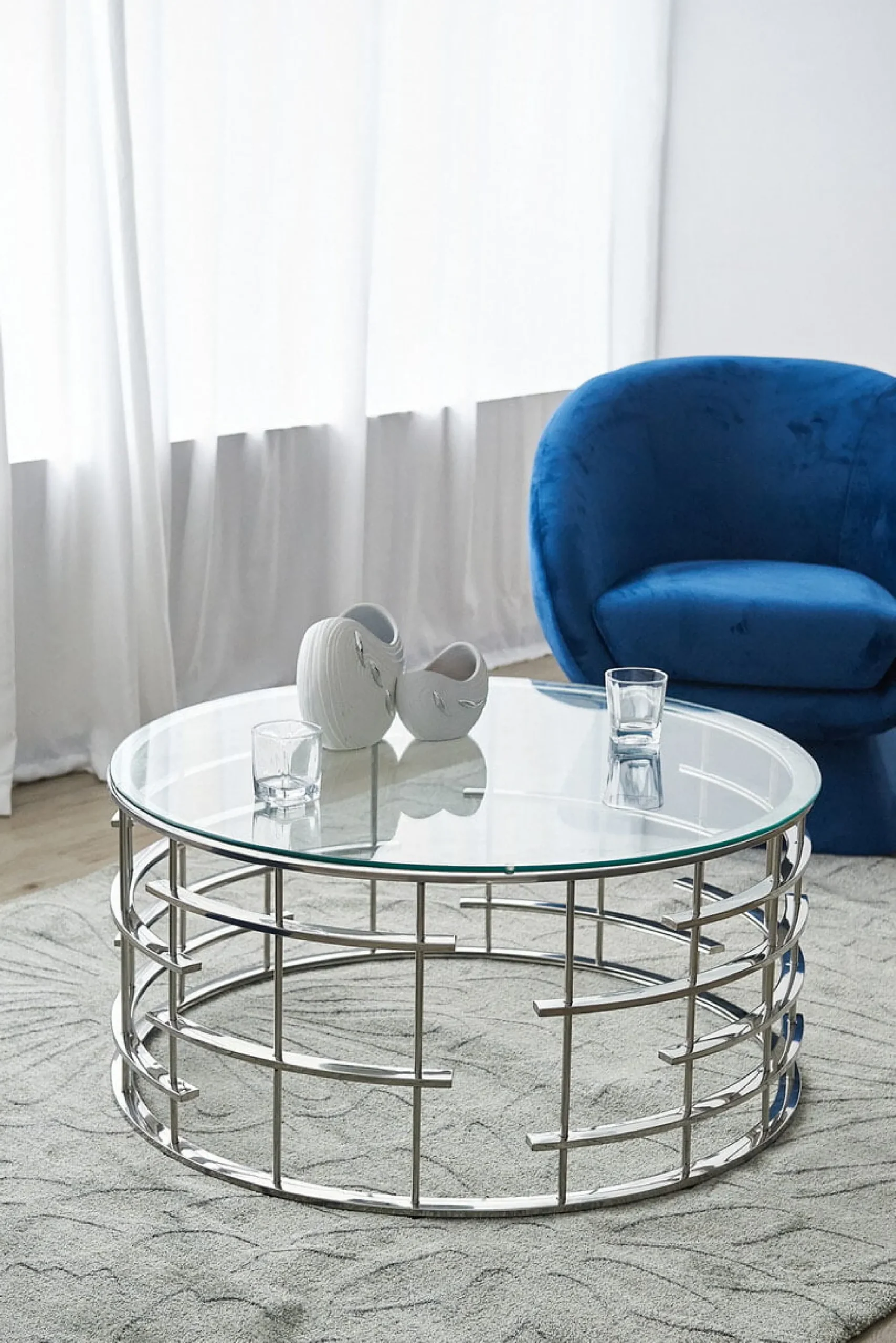Salontafels^Huisenthuis Salontafel Onon Zilver 90 cm