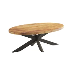 Salontafels^Huisenthuis Salontafel Otis Ovaal 130 cm Bruin