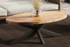 Salontafels^Huisenthuis Salontafel Otis Ovaal 130 cm Bruin