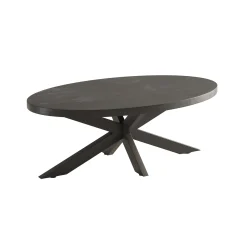 Salontafels^Huisenthuis Salontafel Otis Ovaal 130 cm Zwart